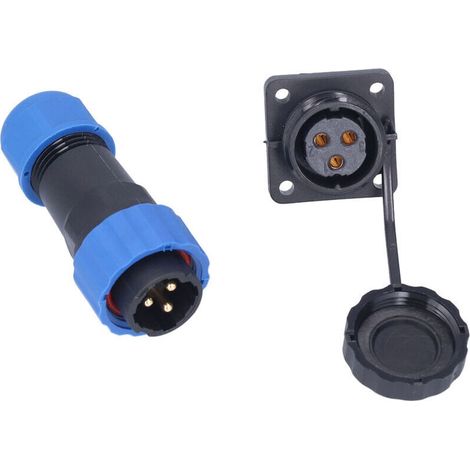 Wasserdichter Luftfahrtstecker Sp203, 380v-stromanschluss Mit Lötanschlüssen Und Quadratischem Adapter.