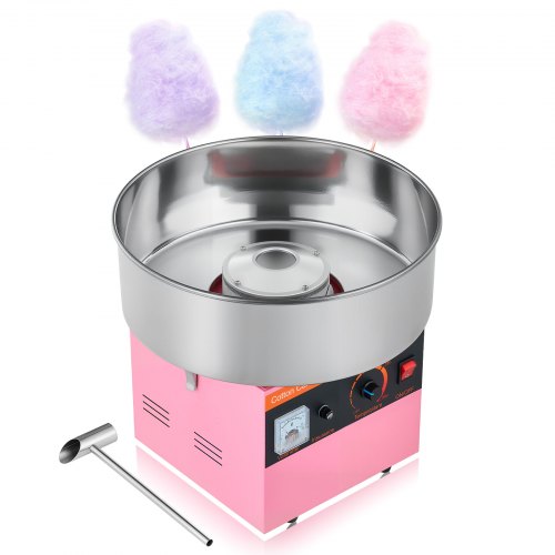Zuckerwattemaschine 1000 W Elektrische Zuckerwattegeräte Mit 38 Cm Edelstahlschüssel Und Zuckerlöffel, Macht Zuckerwatten Für Geburtstage Zu Hause Familienfeiern, Rosa 3500 U/min