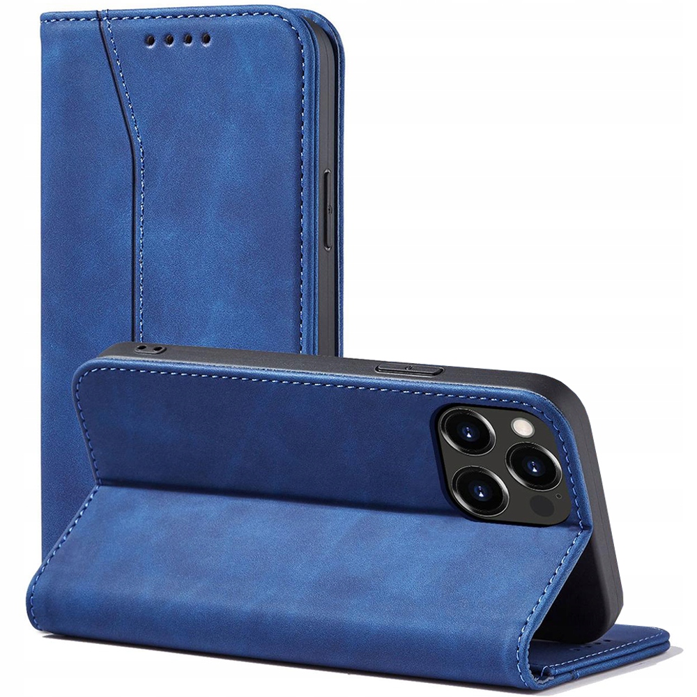 Magnetische Schutzhülle Für Iphone 14, Klapphülle Mit Ständer, Blau