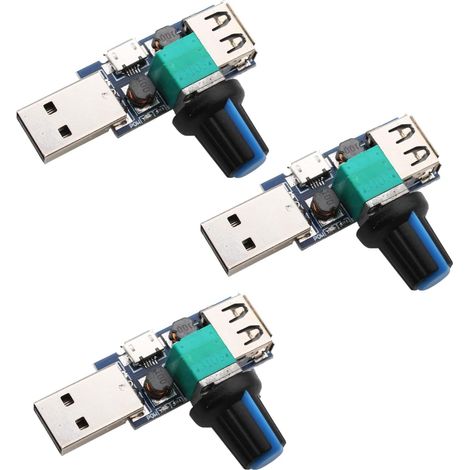Stück 5-w-usb-lüfterdrehzahlregler, Dc 5 V Auf Dc 4–12 V Auf 2,5–8 V Dauerbetrieb, Usb-lüfterregler-drehknopf Mit Schalter