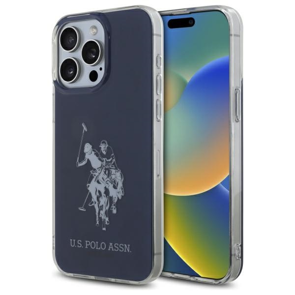 Iphone 15 Pro Max Us Polo Glänzendes Großes Logo Blaue Hülle