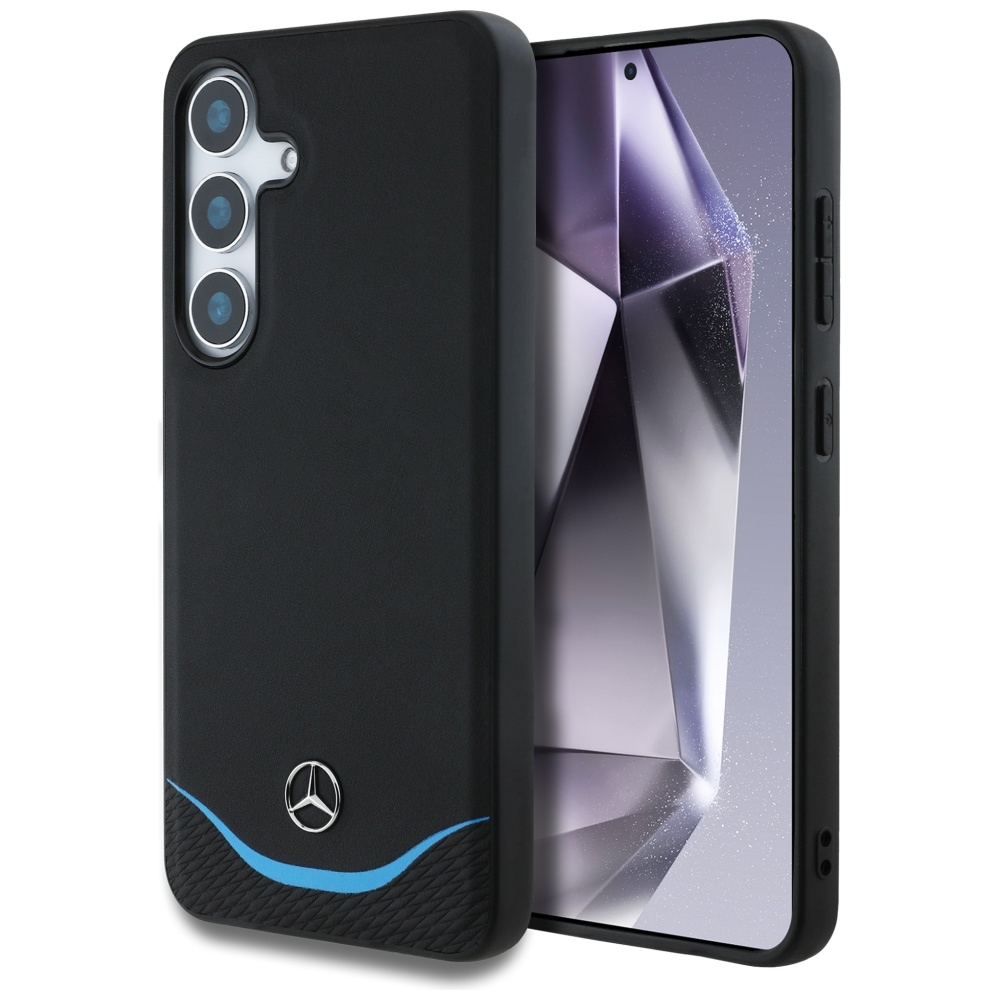 Samsung Galaxy S25 Mercedes Magsafe Lederhülle Blau