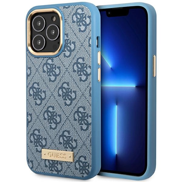 Guess Hartschalen-schutzhülle Für Iphone 14 Pro 4g Magsafe Logo Blau