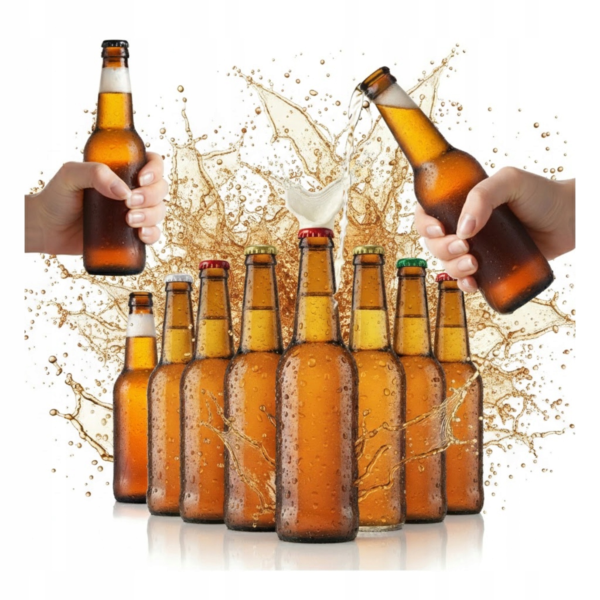 10er-packung Langhals-glasflaschen 330 Ml Für Bier, Apfelwein, Dunkles Glas (0,33 L)