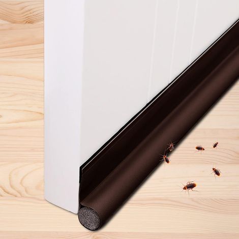 96 Cm Einseitige Türunterdichtung Mit Selbstklebender Dichtung, Türdichtungsstreifen, Türzugluftstopper, Kälteschutz Gegen Zugluft Und Lärm (braun)