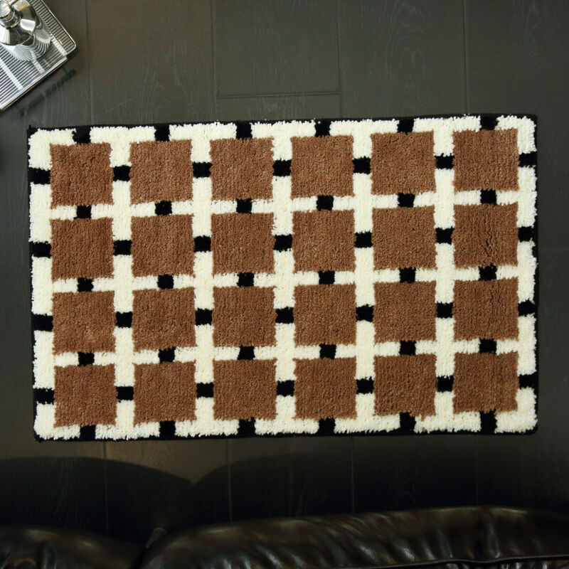 Rutschfeste Mikrofaser-badematte, Saugfähig, Braun, 50 X 80 Cm, Maschinenwaschbar, Schnelltrocknend, Für Moderne Badezimmer Und Duschen