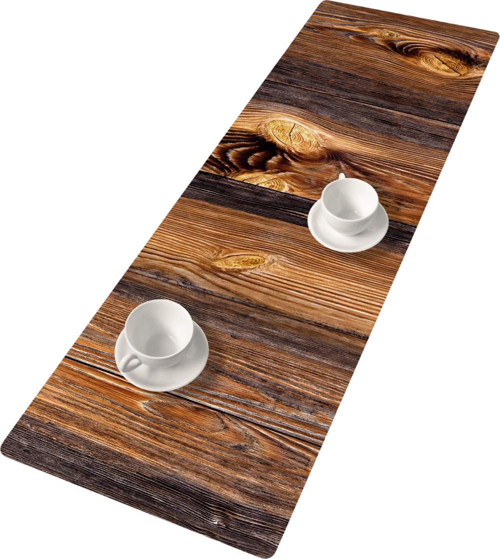 Tischläufer Aus Holz, 115 X 40 Cm – Ökologischer Filz, Tischschutz, Dekoratives Muster, Bertoni