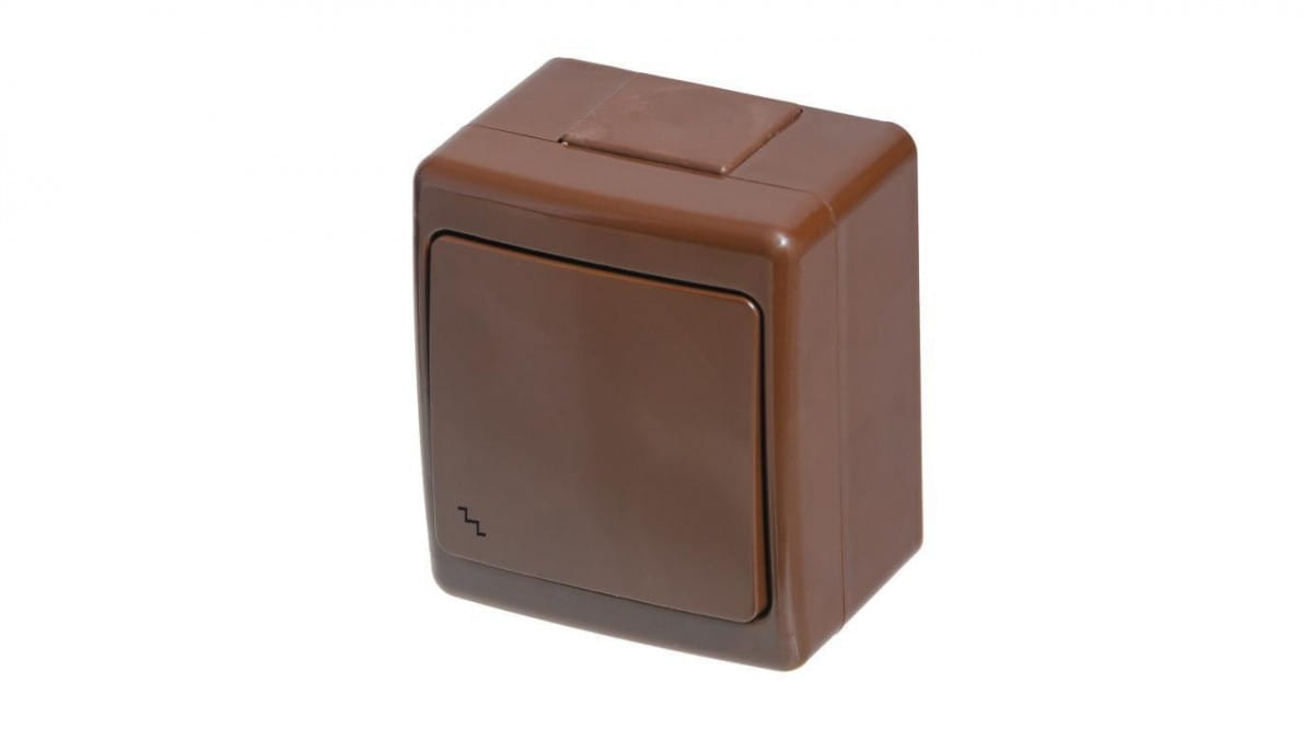 Beta Hermetischer Schalter, Einpolig, Zweipolig, Braun, Ip44 /d.3210ws/