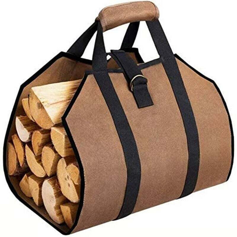 Tragetasche Für Brennholz Im Innenbereich, Brennholz-tragetasche, Tragetasche Aus Segeltuch, Tragbarer Holzkorb Für Kamine, Holzöfen, Brennholz, Camping