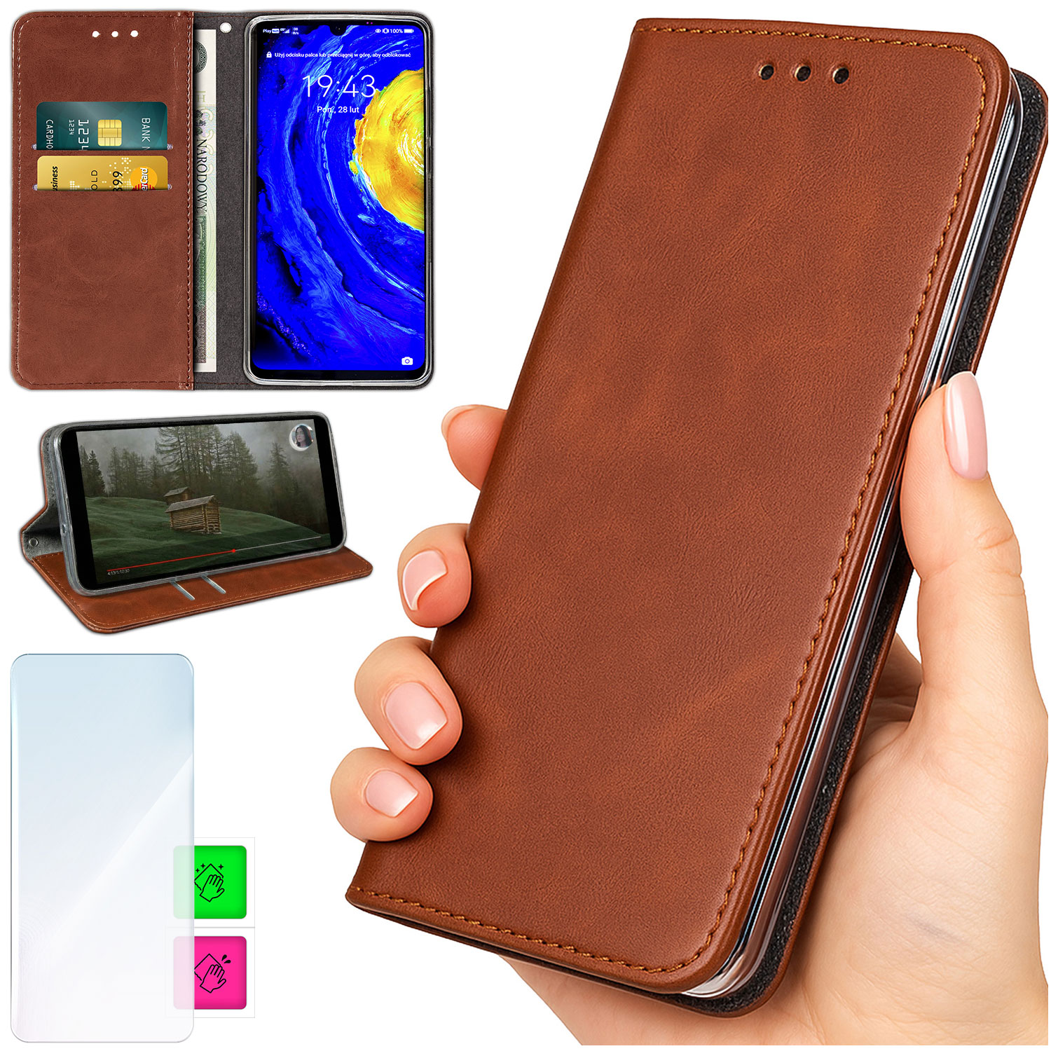 Samsung Galaxy M15 5g Brieftaschenhülle - Braun Bluemoon Cover