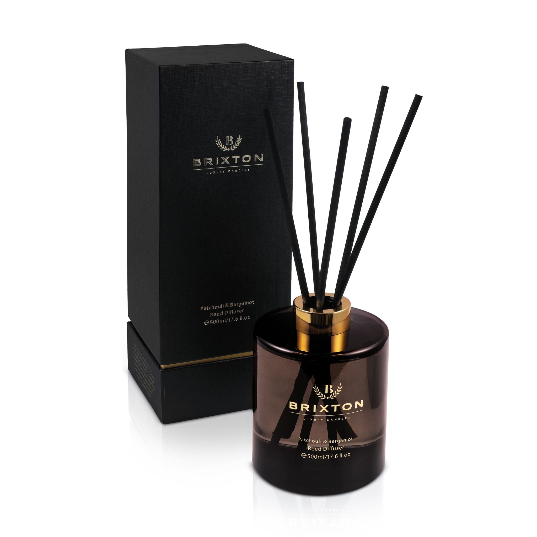 Brixton Glas-aroma-diffusor Mit Duftstäbchen 500ml Patchouli & Bergamotte Homms