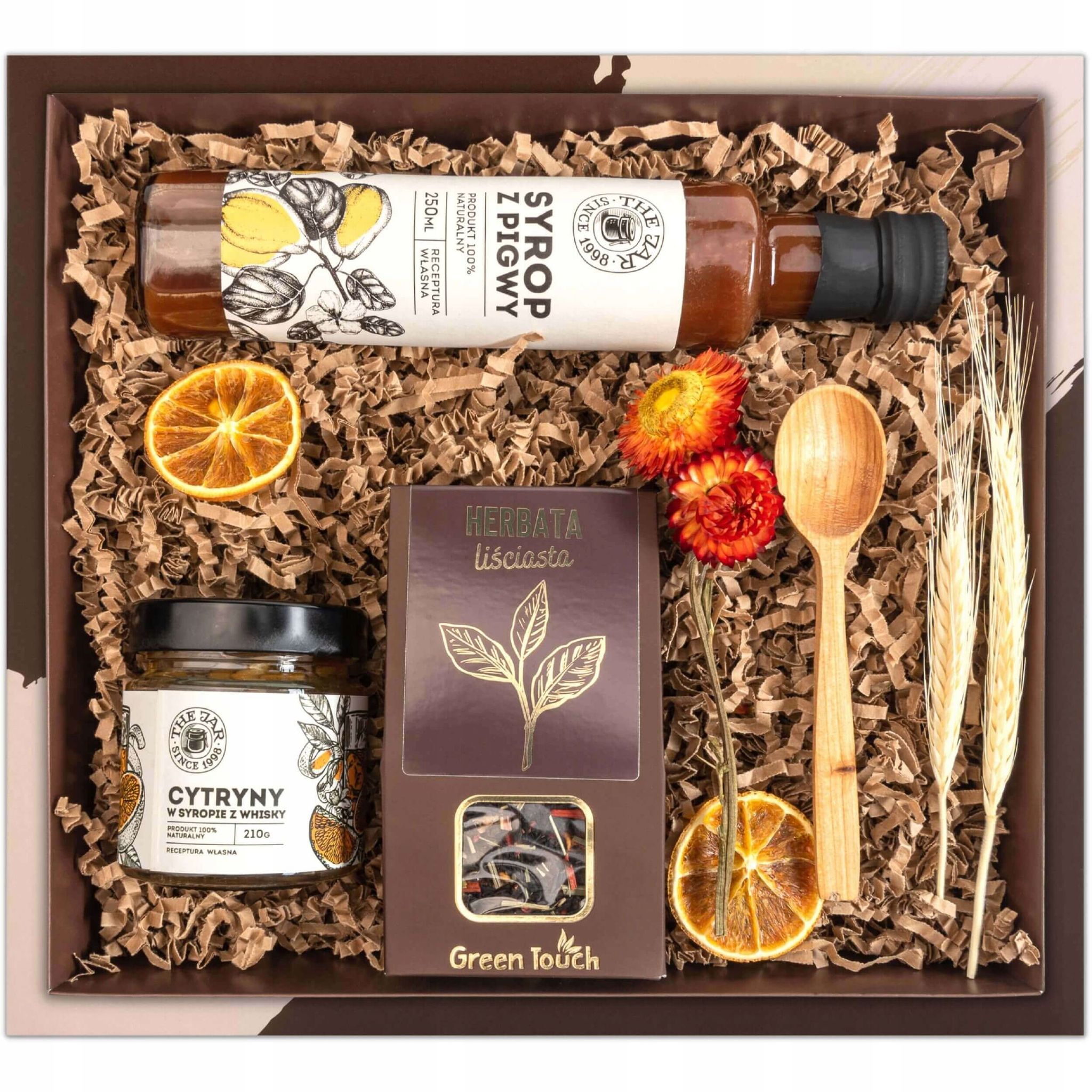 Geschenkkorb-set In Einer Box, Tee, Sirup, Schachtel