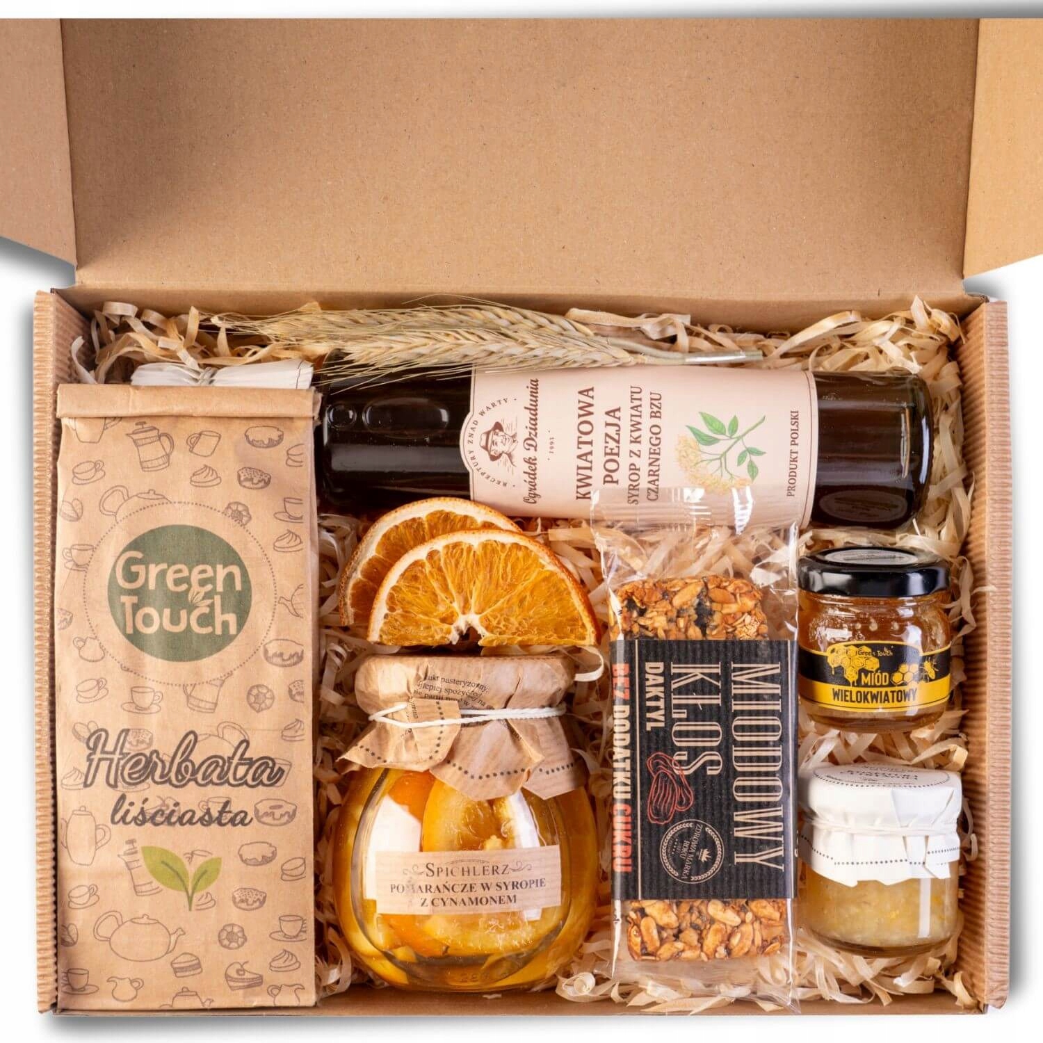 Geschenkkorb, Geschenk, Tee, Konfitüre, Naturhonig, Schwarzer Holunder