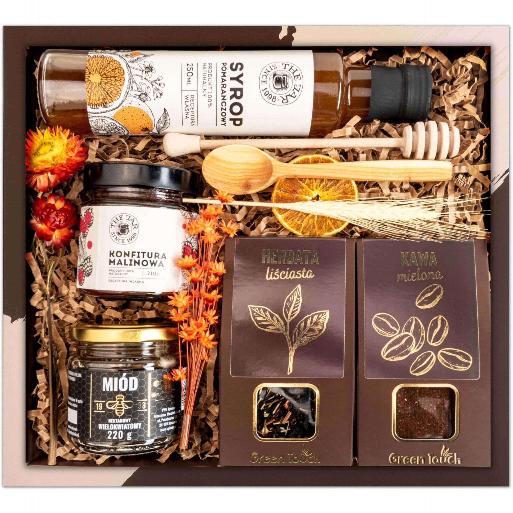Geschenkkorb-set Mit Tee, Kaffee, Konfitüren, Geschenkbox, Konfitüren