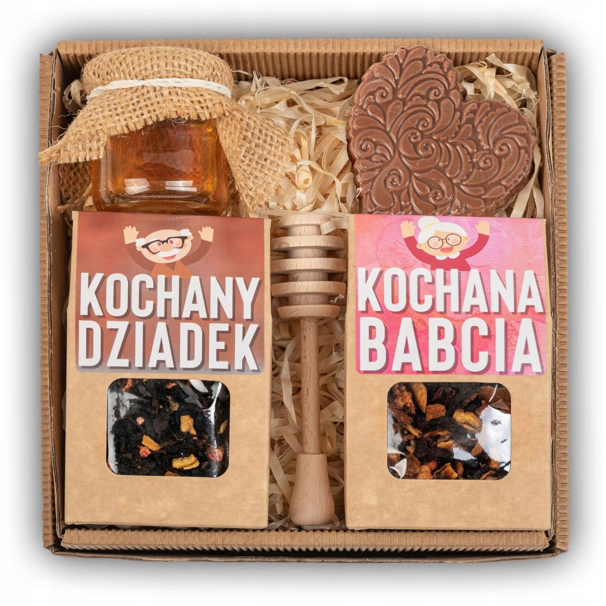 Geschenkset Zum Großelterntag, Tee, Schokolade, Honigbox