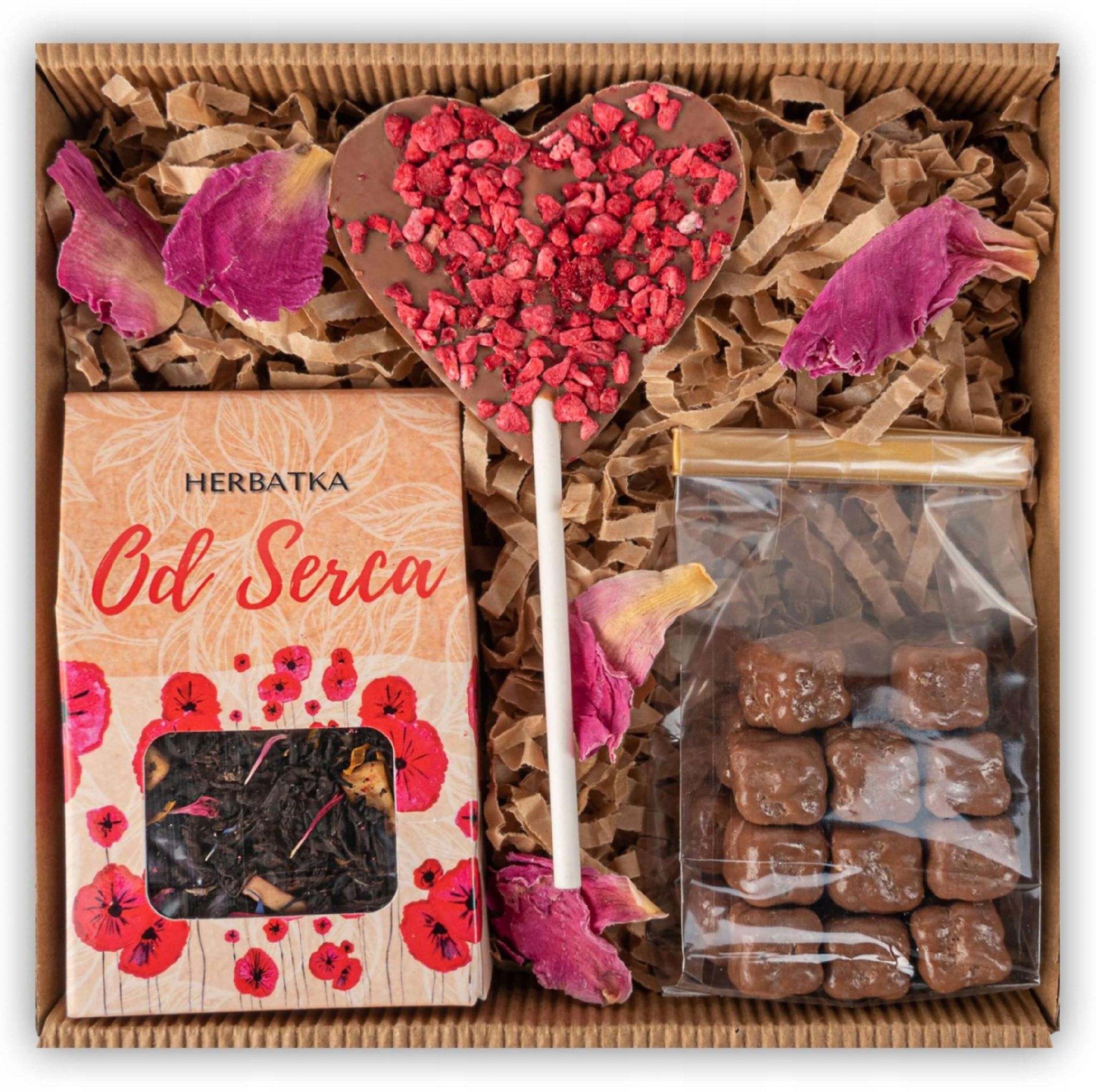Geschenkset Zum Frauentag, Valentinstag, Tee, Schokolade, Süßigkeitenbox