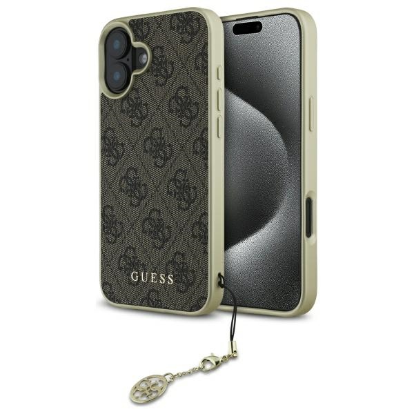 Guess Guhcp16mgf4gbr Iphone 16 Plus 6,7" Braun/braun Hartschalenetui 4g Charms Kollektion