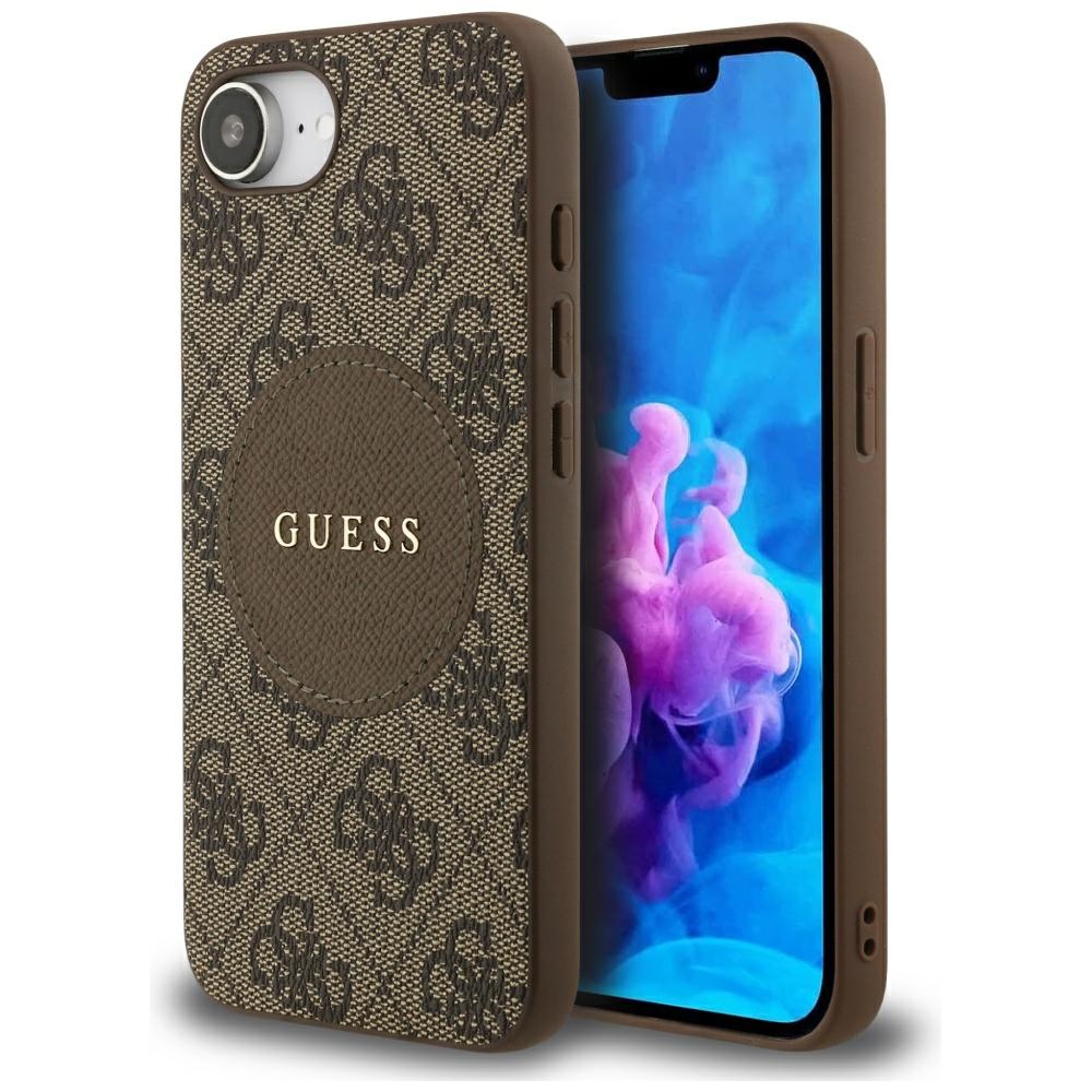 Guess 4g Circle Classic Logo Magsafe Hülle Für Iphone 16e / 17e Braun
