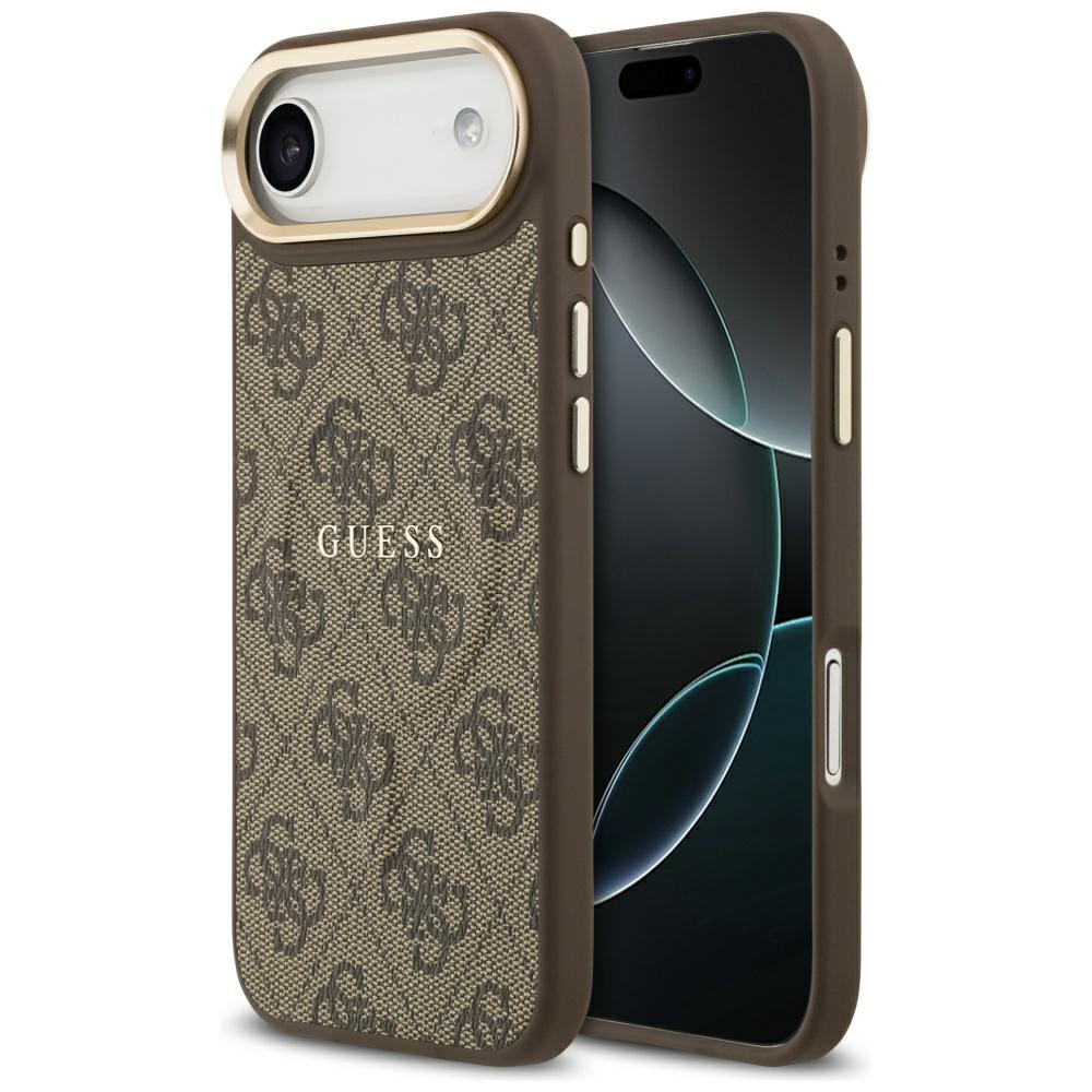 Guess 4g Pu Classic Logo Magsafe Hülle Für Iphone Air Braun