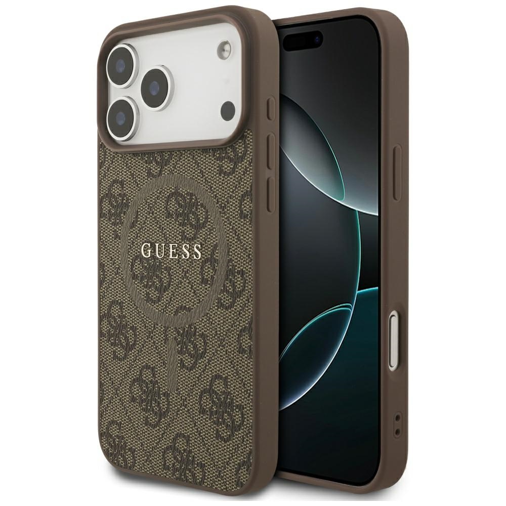 Guess 4g Ring Classic Logo Magsafe Hülle Für Iphone 17 Pro Max Braun