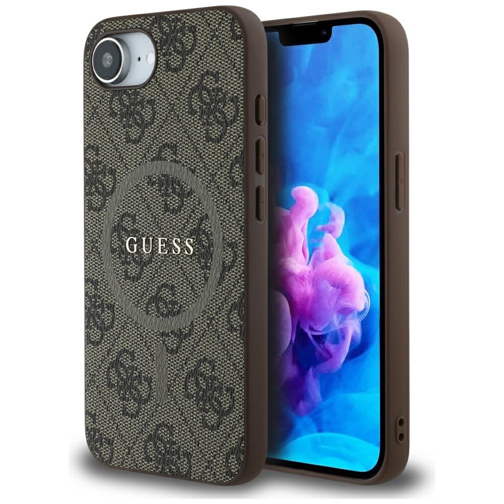 Guess 4g Ring Classic Logo Magsafedo Iphone 16e / 17e Braune Hülle