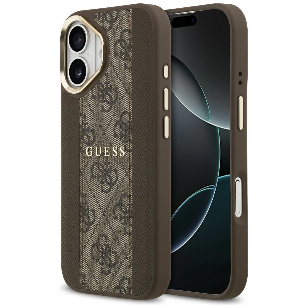 Guess 4g Stripe Magsafe Hülle Für Iphone 17 Braun