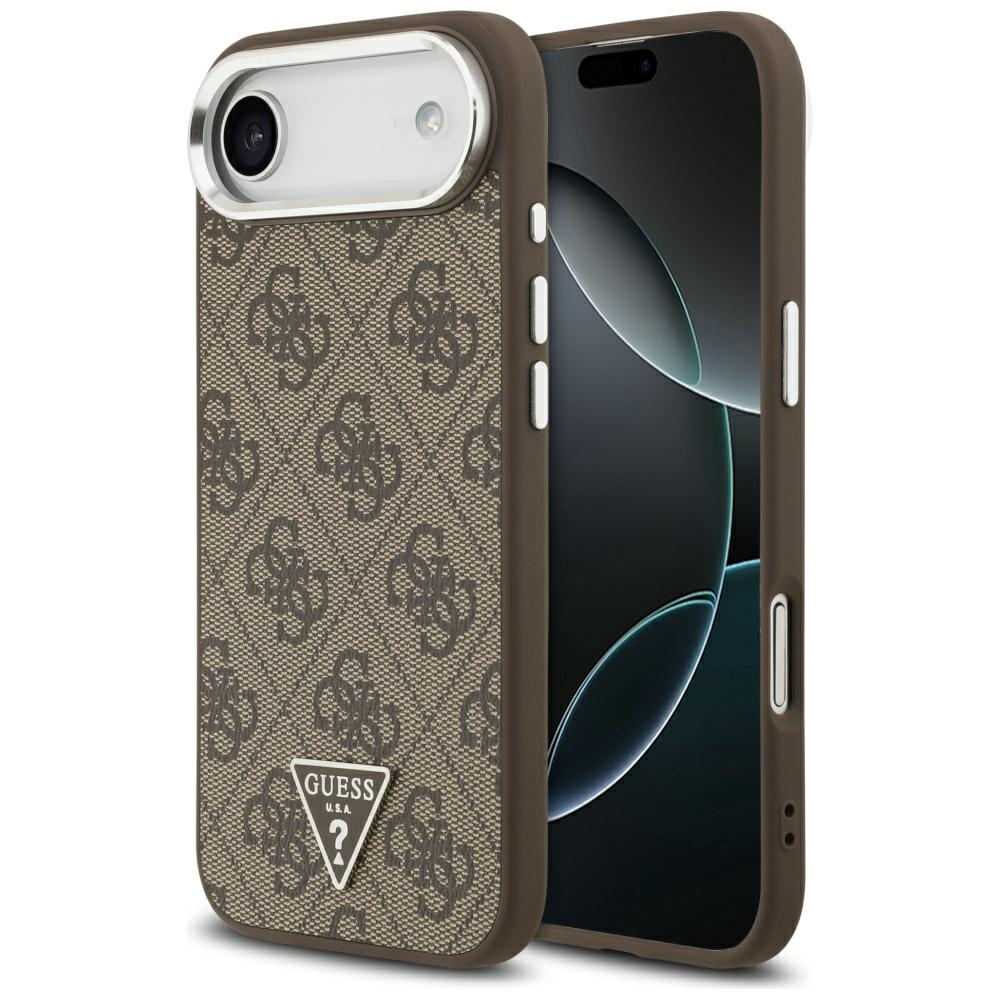 Guess 4g Triangle Logo Magsafe Hülle Für Iphone Air Braun Silber
