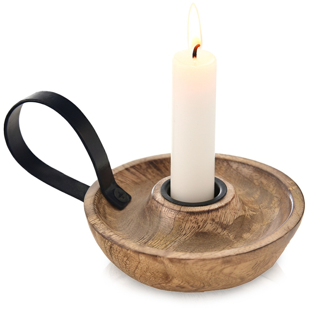 Kerzenständer Aus Holz, Teelichthalter, Tisch Mit Halterung