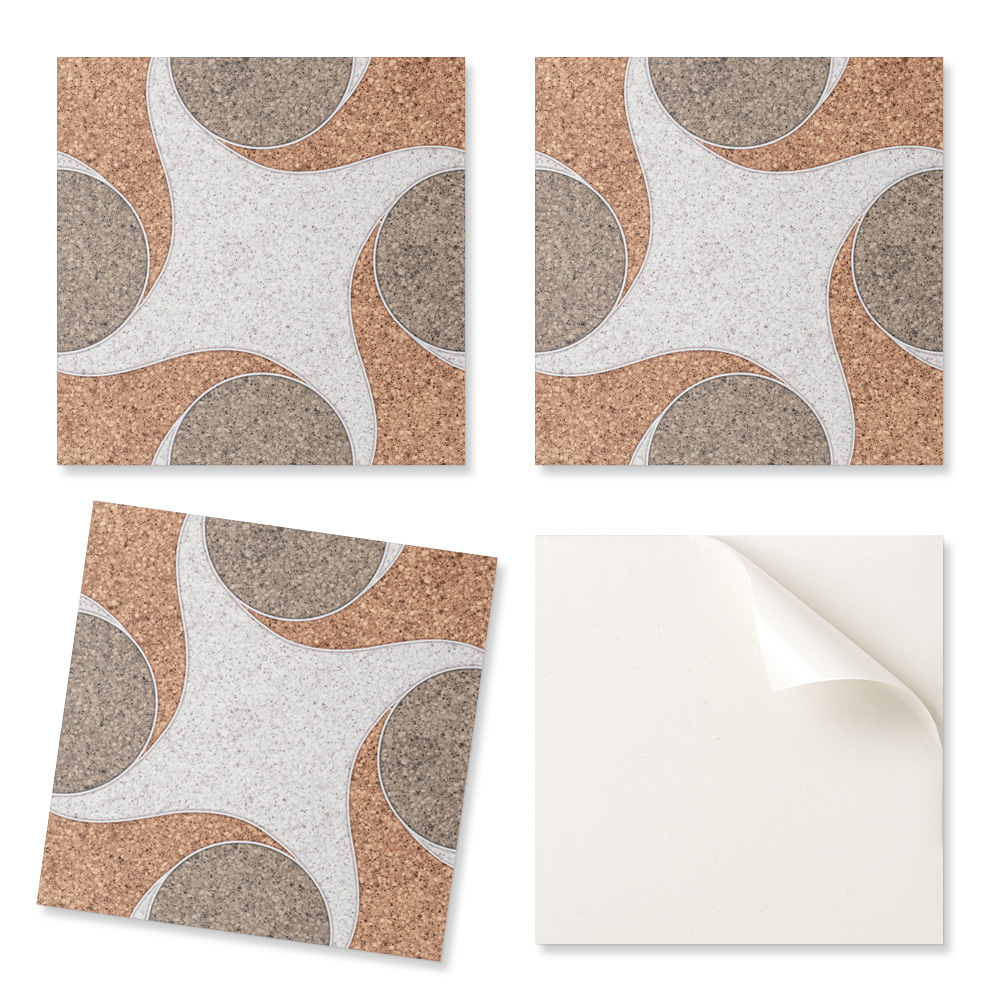 Dekorative Pvc-wandfliesen Mit Muster Für Räume, Muster Mit Kreisen Und Wellen, 20 X 20 X 20 Cm
