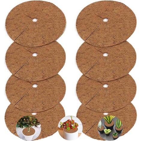 Kokosfaser-pflanzmatten, Kokosmulchscheiben, Kokosfaser-mulchmatten, Unkrautvlies, Biologisch Abbaubare Pflanzenschutzmatten Für Topfpflanzen, 20 Cm