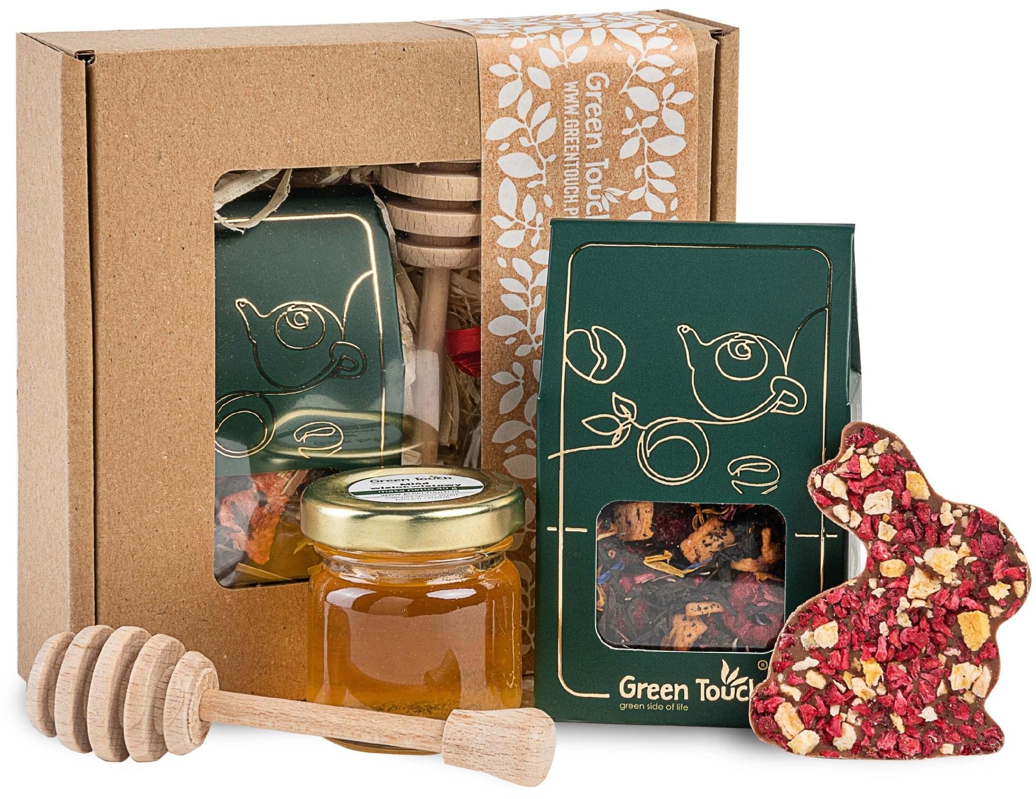 Ostergeschenkset, Geschenkbox, Tee, Honighase