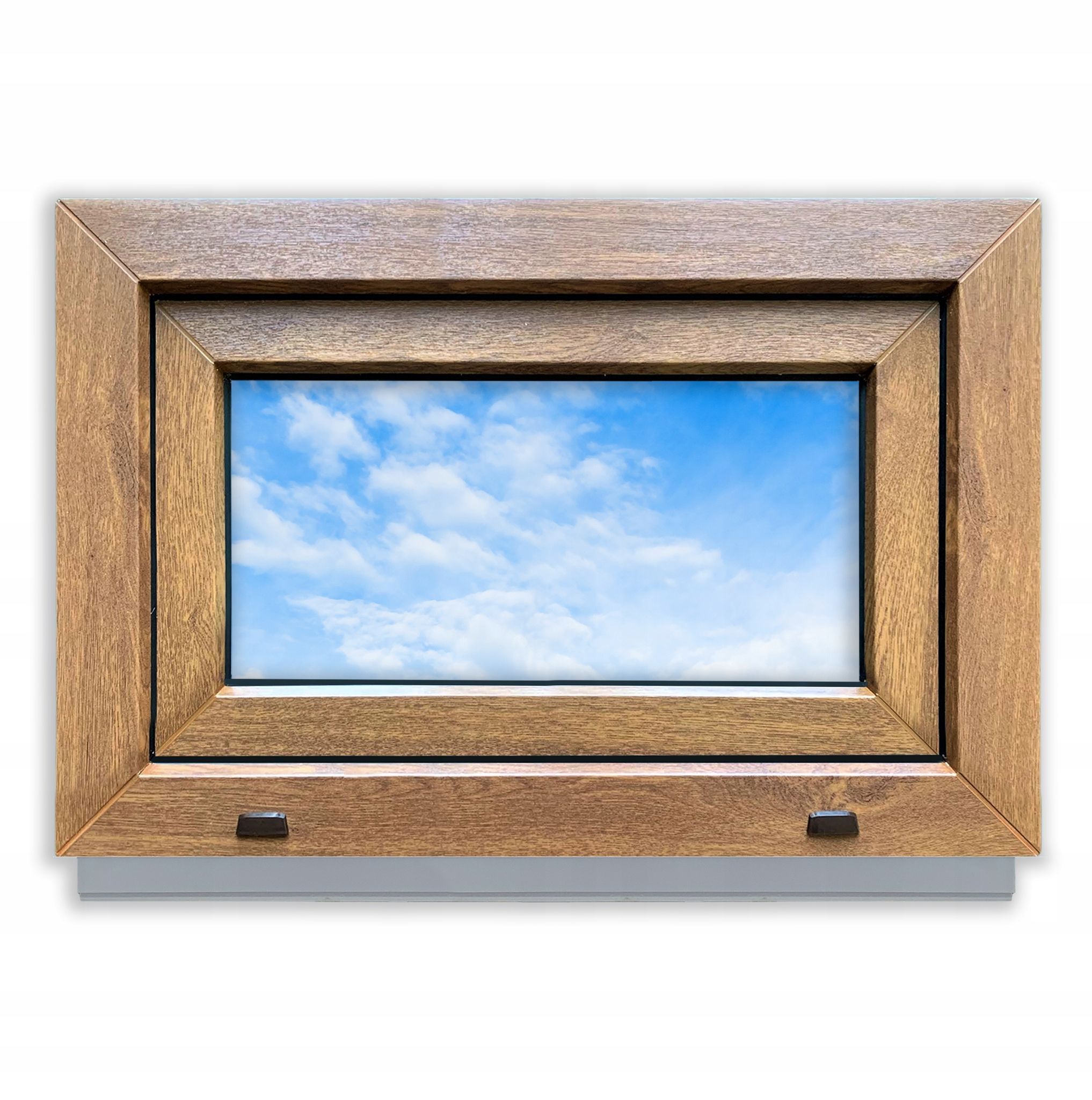 Pvc-fenster Goldene Eiche 60x40 Links Neu 600x400 Mm Dreh-kipp-doppelverglasung