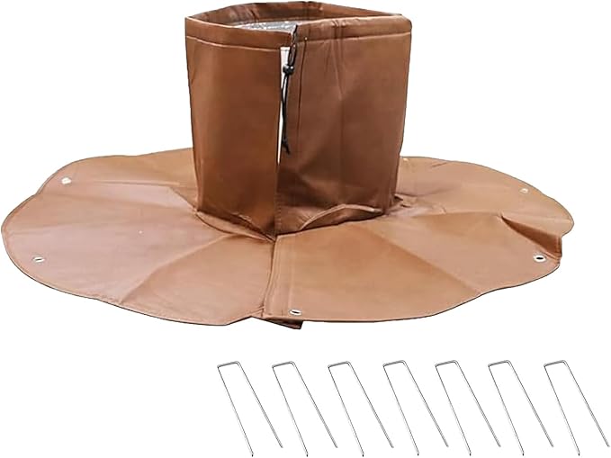 Pflanzenschutz-wintertasche, Wiederverwendbar, Ø 100 Cm, Braun