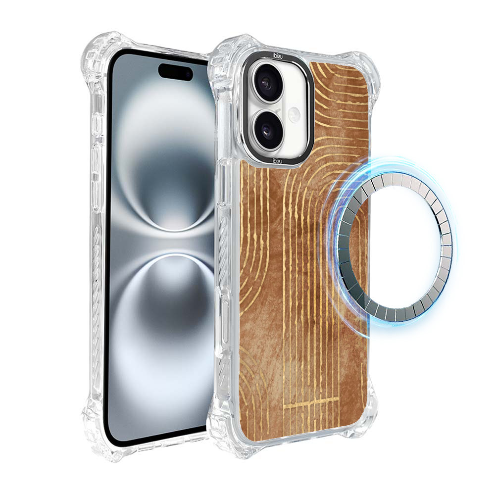 Iphone 16 Plus Ibizu Dropguard Ultra Hülle Mit Magsafe, Boho, Geometrischen Linien