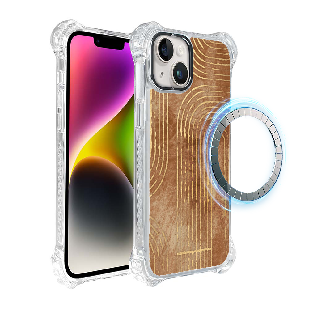 Iphone 14 Ibizu Dropguard Ultra Hülle Mit Magsafe, Boho, Geometrischen Linien