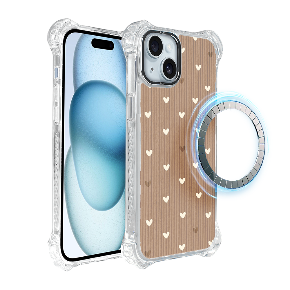 Iphone 15 Plus Ibizu Dropguard Ultra Hülle Mit Magsafe, Boho, Powder Hearts