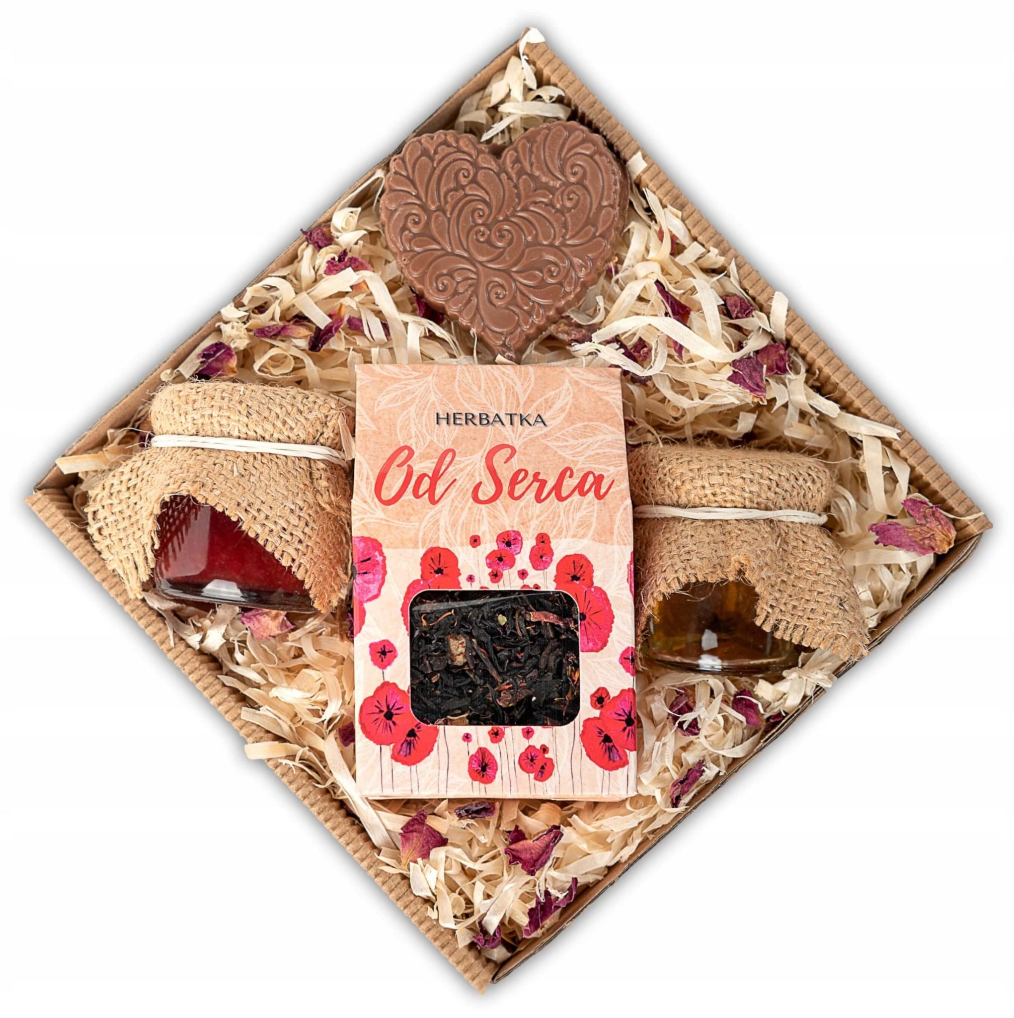 Geschenk Von Herzen: Tee- Und Schokoladenset