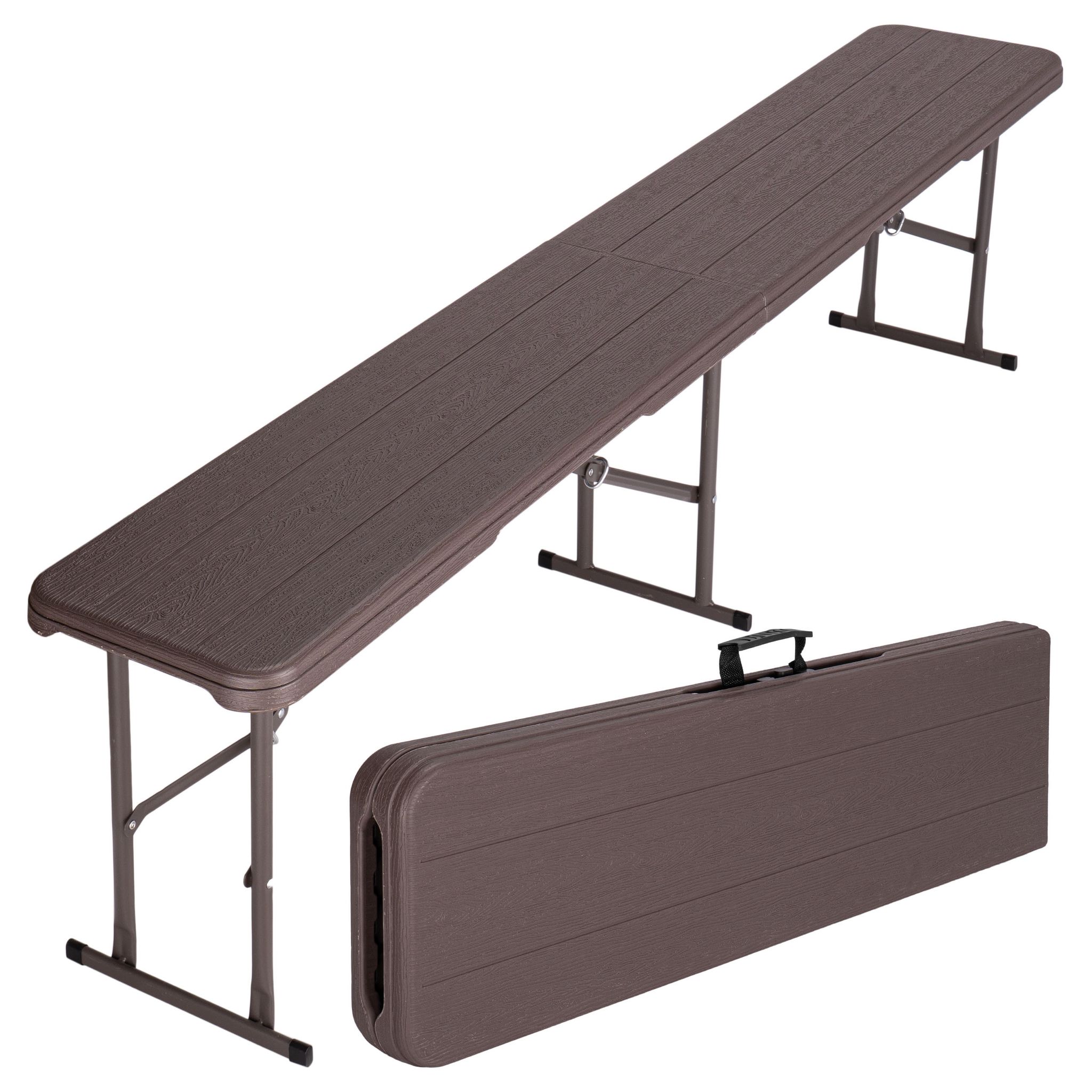 Klappbarer Catering-bänkchen Woodland Braun 183 Cm