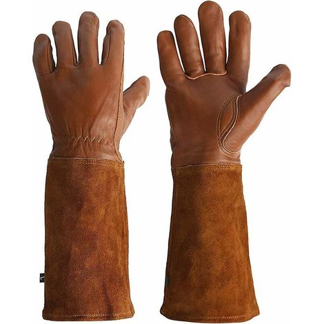 Lederhandschuhe Zum Heben, Gärtnern, Schweißen, Dornenschutz, Unterarmschutz, Hitzebeständiger Unterarmschutz, 1 Paar, Werkzeugzubehör