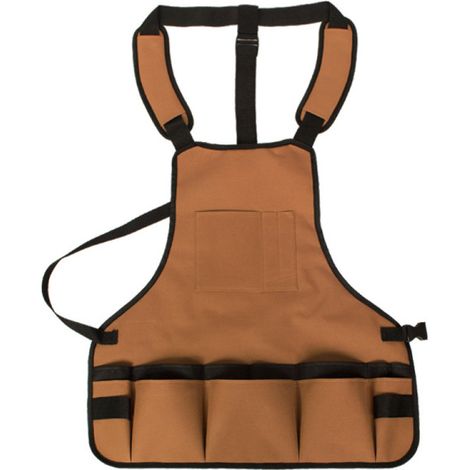 Ausgeklappte Größe: 58 X 60 Cm (kaffee) Outdoor-grillschürze Wasserdicht, Schmutzabweisend Gartengeräte-aufbewahrungsschürze