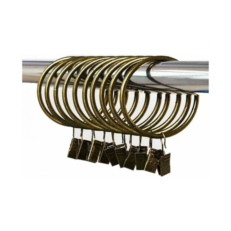 30 Stück Bronzemetallringe (55 Mm) Für Bastelarbeiten Und Abnehmbare Clips, Duschvorhangringe.