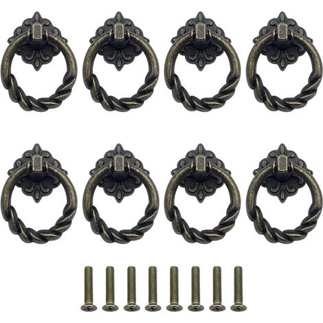 Set Mit 8 Vintage-schubladenringen