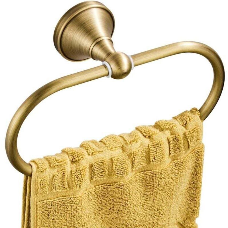 Ovaler Handtuchring Aus Antikem Messing (gebürstete Bronze) – Handtuchhalter Für Küche Und Bad, Zur Wandmontage