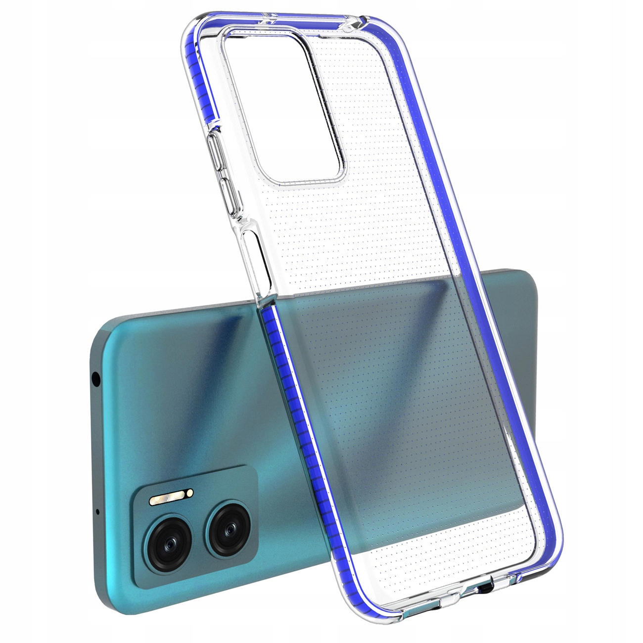 Spring Case Gel-schutzhülle Mit Farbigem Rahmen Für Xiaomi Redmi 10, Dunkelblau