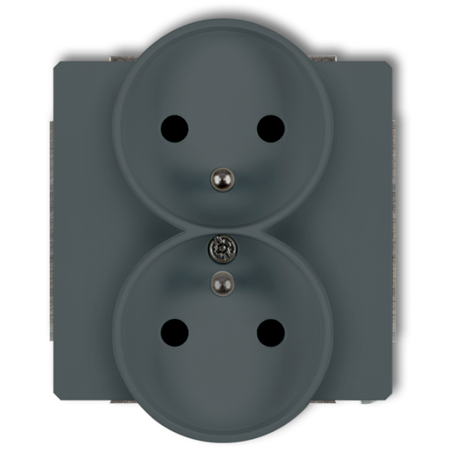 Deco Doppelfassung Für Rahmen Mit/ohne, Graphit Matt 28dgpr-2zp