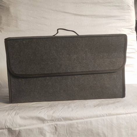 Rutschfeste Und Faltbare Kofferraumtasche, Kofferraumtasche Für Werkzeugpannen, Notfall-reiseorganizer – Dunkelgraues Teppichmaterial – Geeignet Für …