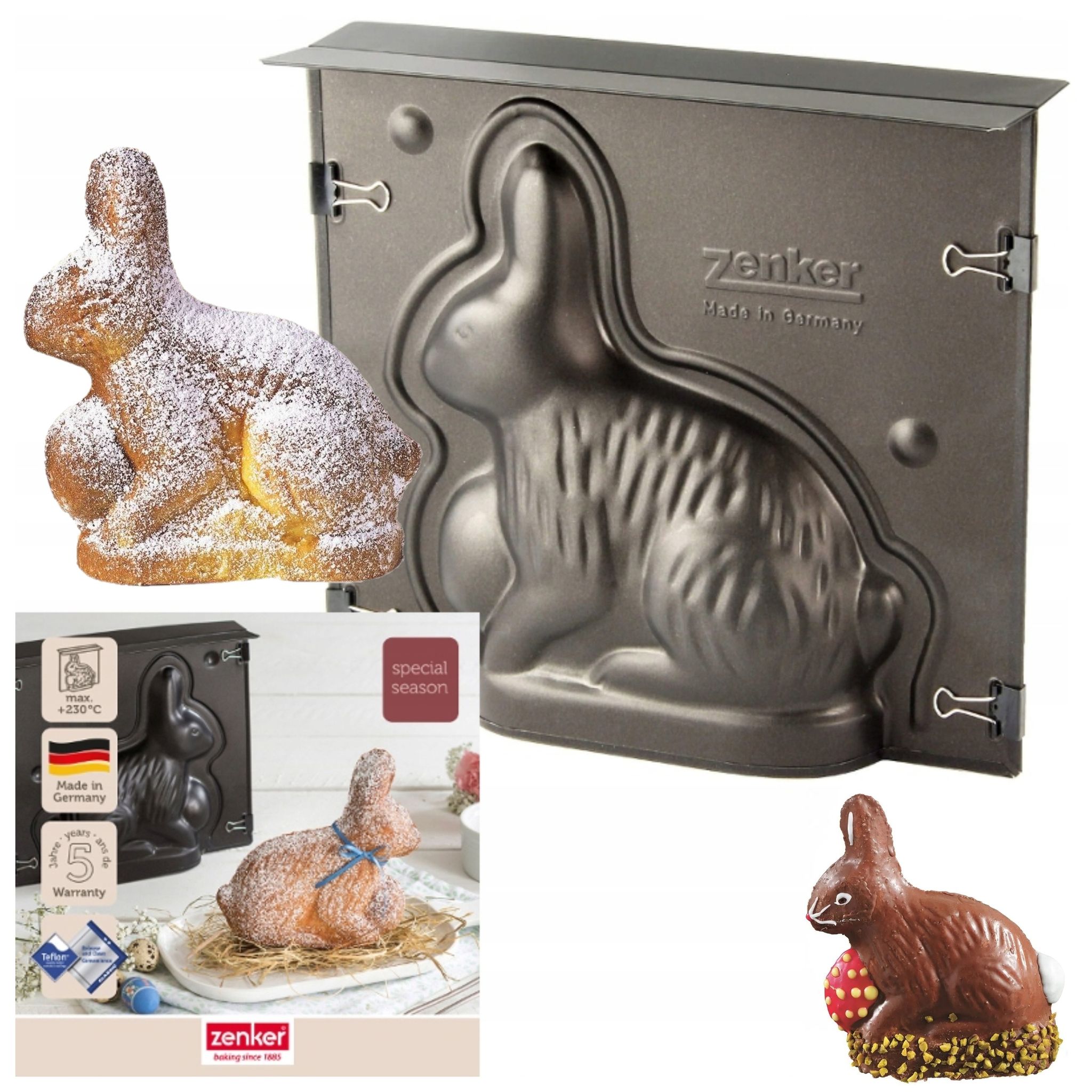 Hasenform Zum Backen Von Osterkeksen, Zenker Hasenform 500 Ml