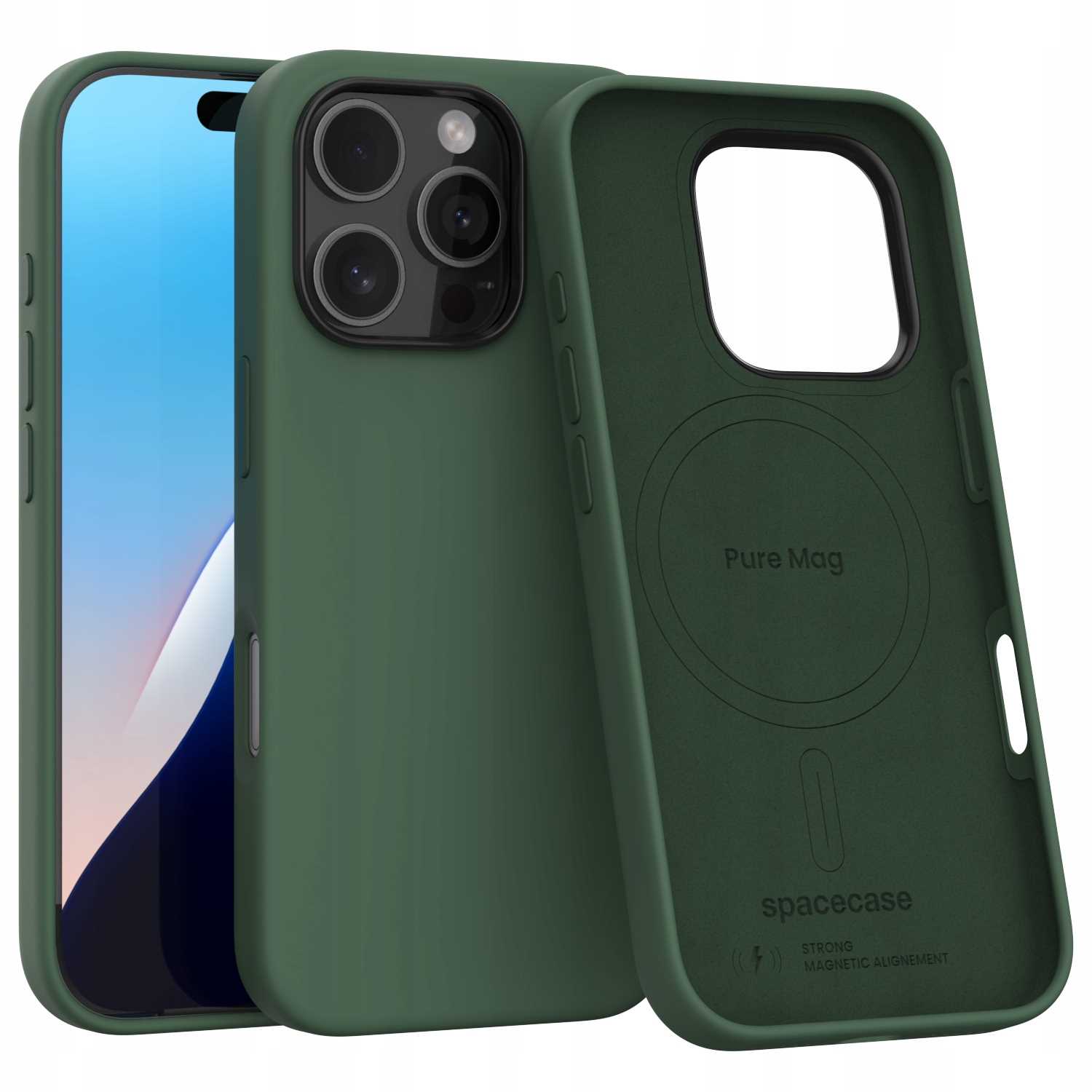 Spacecase Pure Mag Iphone 16 Pro Dunkelgrün
