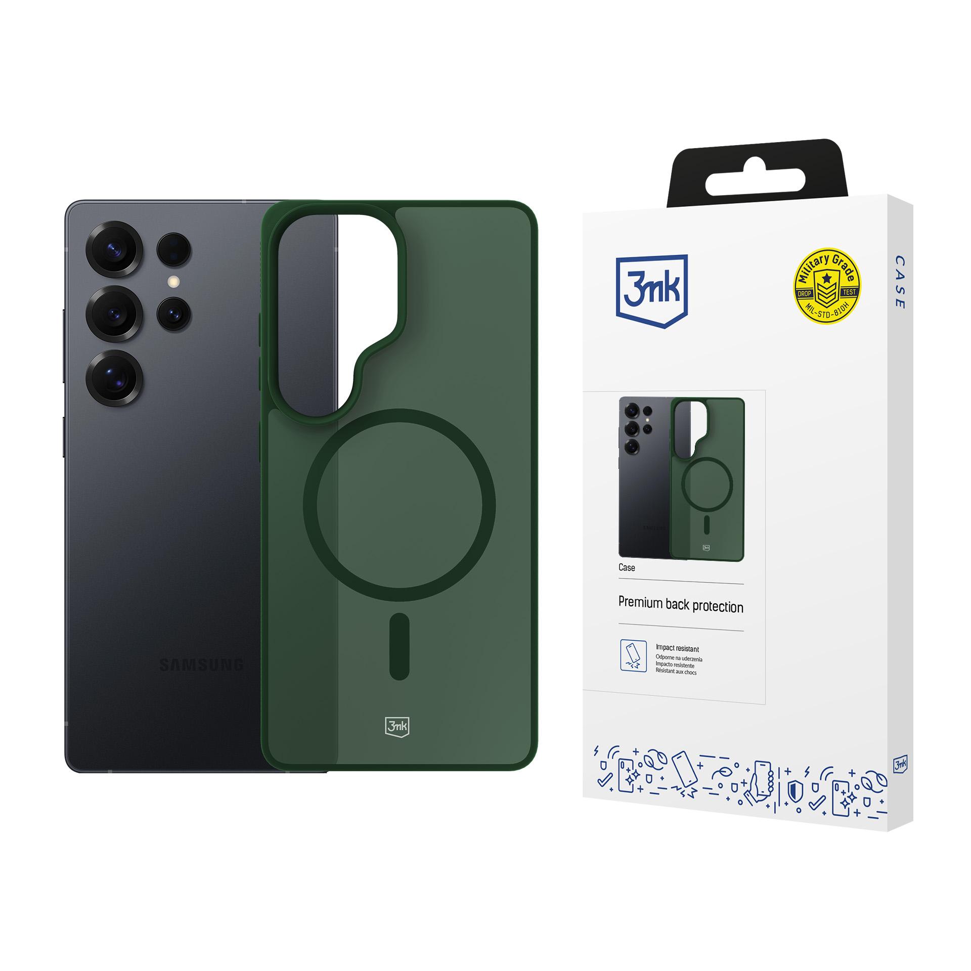 Samsung Galaxy S25 Ultra – 3mk Smoke Magcase Grün