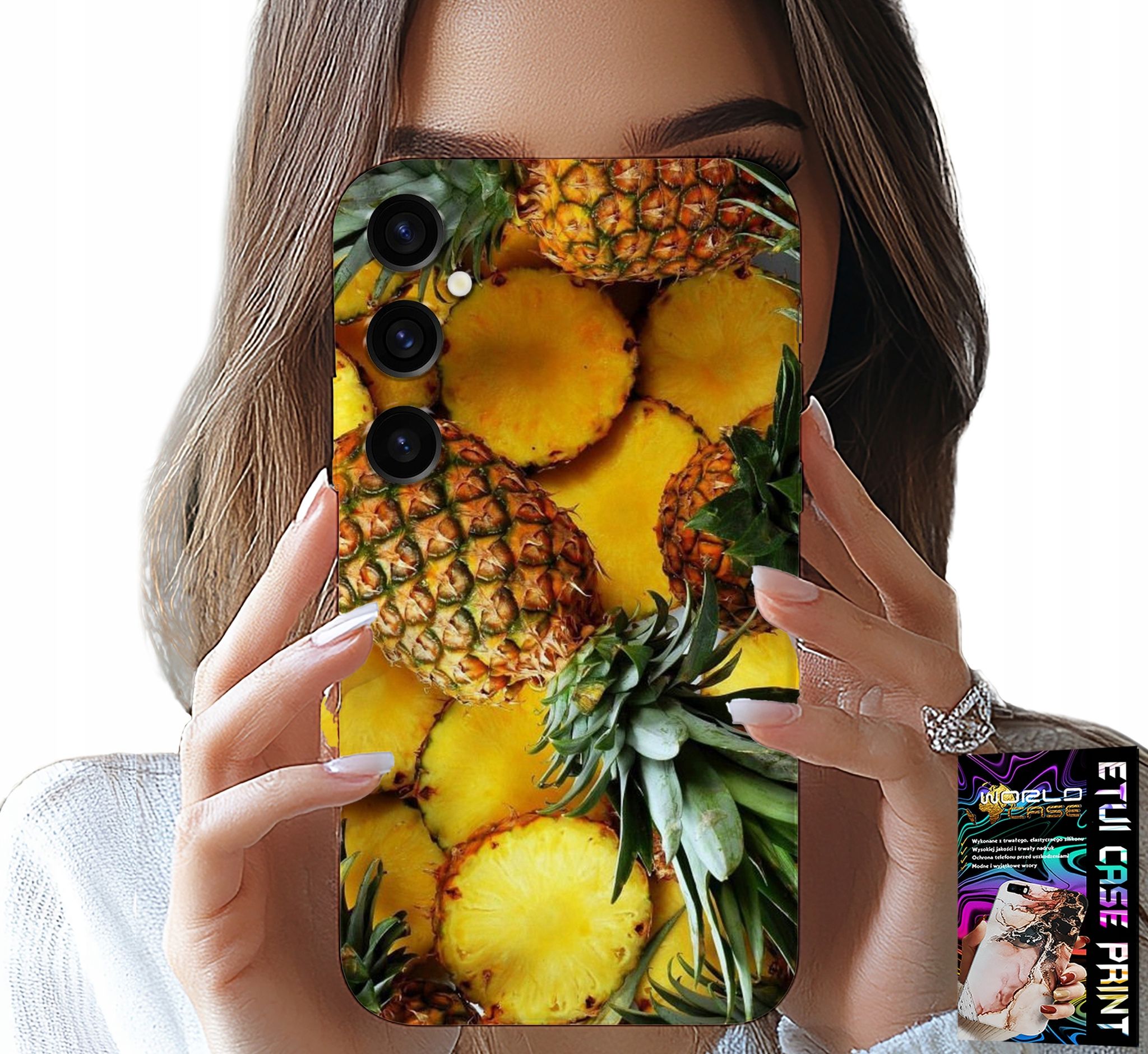Schutzhülle Für Samsung Galaxy A16 4/5g – Ananas-design, Gehäuse + Glas